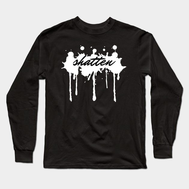 shatten Artsy Black and White Long Sleeve T-Shirt by Shatten